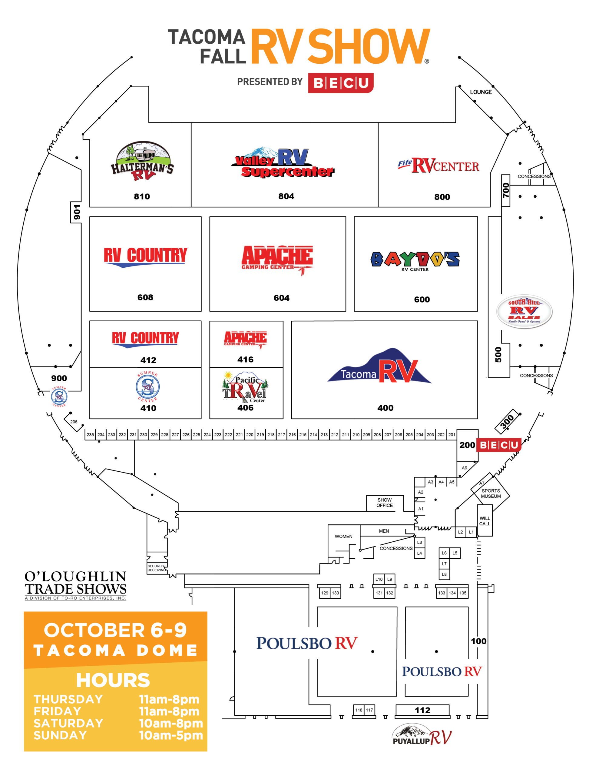 Exhibitor List Fall RV Show October 36, 2024